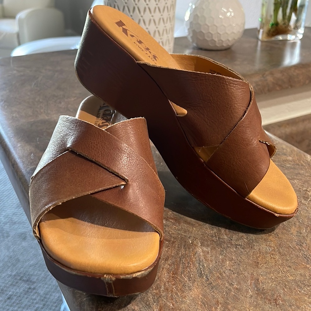 Korks Ease Women's platform shoes - size 8 - Brown